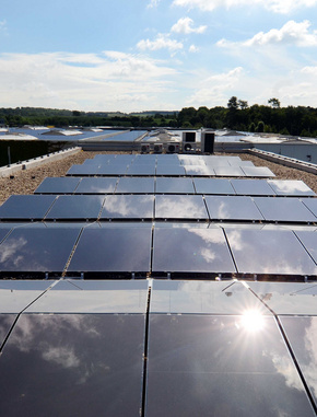 Green Logistics -  Photovoltaic system on the roofs of the halls